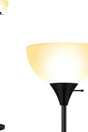 BoostArea Floor Lamp Black Modern Torchiere Floor Lamps