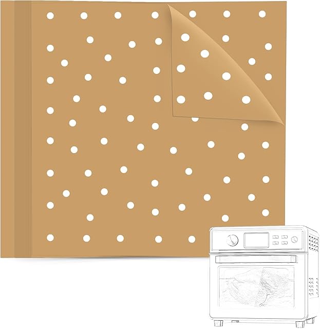 BYKITCHEN Air Fryer Oven Liners, 11x12 Inches, Nonstick Unbleached Rectangular Airfryer Parchment Paper for Ninja Foodi Air Fryer Toaster Ovens, XL Airfryer, Dehydrator and More (Set of 100)