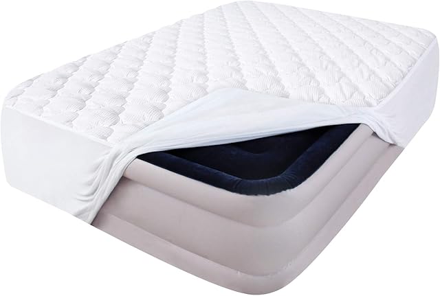 Queen Mattress Pad Thick Quilted Mattress Topper, Air Mattress Cover, Super Soft Breathable and Noiseless Down Alternative Fiber Extra Thick Mattress Pad with Deep Pocket Fits up to 23 Inch Mattress