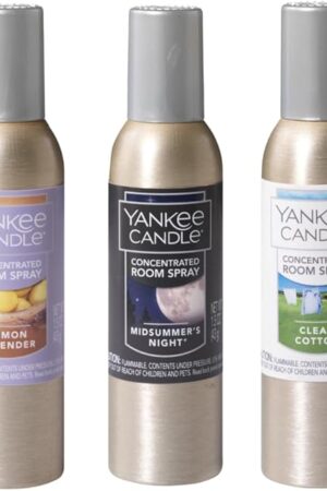 Yankee Candle Concentrated Room Sprays - Clean Cotton, Lemon Lavender, MidSummer's Night