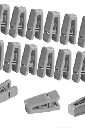 20 Pack Plastic Finger Clips for Hangers,Slim-line Finger Clips Plastic Hanger Clip for Velvet (Gray)