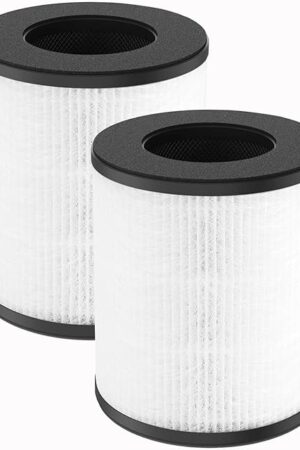 CL-6070A Replacement Filter for Cool-Living CL-6070A, Tredy TD-1300, Beaba and Tenergy Renair TAP01 Air Purifier, H13 True HEPA with Activated Carbon and Pre-filter, 2 Pack