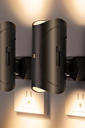 Aora Night Light Wall Mount Set of 2 Black