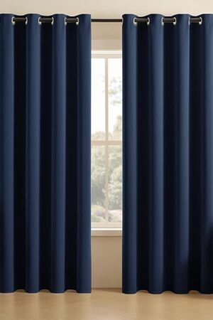 CUCRAF Navy Blue Blackout Curtains 84 inch Length 2 Panels Set, Room Darkening Drapes for Living Room Bedroom, Thermal Insulated Light Blocking Grommet Window Curtain (W52 x L84 Inch)