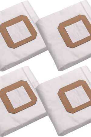 Central Vacuum Filter Bags, fit for Vacuflo Parts & Accessories Maxum 5 7 9, DB5000 - DB9000 Central Vacuum Cleaning Device Replacement Cloth Filtration Bags Pack of 4
