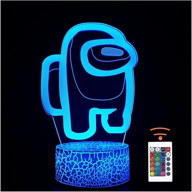 3D Optical Illusion Night Lights Visual Creative LED Desk Lamp Remote Control and Touch Control 7 Color Change USB Powered for Home Decorations or Holiday Gifts