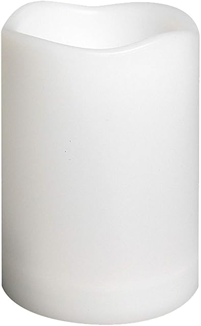 Waterproof Outdoor Flameless Pillar Candle with Timer Battery Operated Electric LED Candle Set for Gift Home Décor Party Wedding Supplies Garden Halloween Christmas Decoration, 1 Pack, 3? x 4?