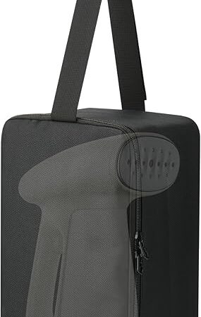 Beautyflier Carrying Bag for Bear Handheld Clothes Steamer, Portable Organizer Case for Compact Handheld Steamer, Travel Storage Bag with Adjustable Hand Strap, Bag Only (Black)