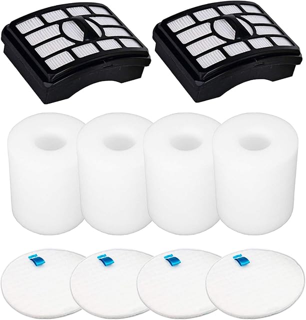 Vacuum Filters Replacement for Shark Rotator Professional Lift-Away NV500 NV501 NV502 NV503 NV505 NV510 NV520 NV552 ZU780 ZU782 ZU785 UV560, 2 Post Filters +4 Foam&Felt Filters, Part # XFF500 & XHF500