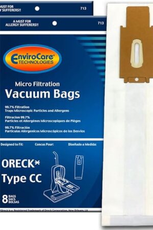 EnviroCare Replacement Micro Filtration Vacuum Cleaner Dust Bags for Oreck Type CC, XL. Fits All XL7, XL21, 2000's, 3000's, 4000's, 8000's, 9000's Series Model Upright Vacuum Cleaners 16 Pack
