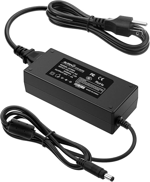 ALITOVE 36V Power Supply 4A 144W AC/DC Adapter 100~240V AC to DC 36 Volt 4 Amp Converter 36 vdc 4A 3.5A 3A 2A Transformer with 5.5mmx 2.5mm Plug for LED Lights Inkjet Printer Laser Engraver