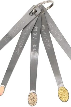 1Pack Mini Measuring Spoons Set, Heavy Duty Stainless Steel Teaspoon for Cooking and Baking, Suitable for Small Amount of Dry or Liquid Ingredients and Spices