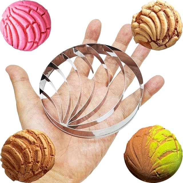 Doczen Concha Cutter Mexican Bread Mold 4.1in – Molde Para Conchas De Pan Mexicano, Ideal for Mexican Coffee and Hot Chocolate, Perfect for Day of the Dead & Mexican Theme Parties