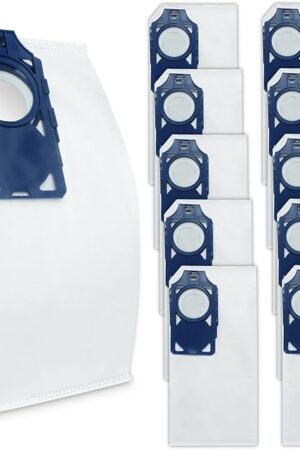 10 Pack R30D HEPA Replacement Bags for Riccar Brilliance R30D, R30P, R30PET & Simplicity Synchrony S30D, S30P, S30PET, RNHC-6/SNH-6, Upright Vacuums