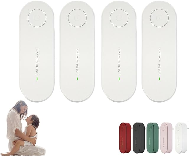 4PCS Magair Air Purifier for M0ld, Magair Air Purifier Plug In With Replacement Filter, Mag Air Purifiers, Suitable For Bedrooms, Toilets, Closets, Pet Room (White, 4PCS)