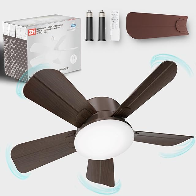 OKYUK Ceiling Fans with Lights 19in Small Ceiling Fan ceiling fans with and remote