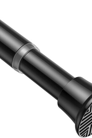 AIZESI Black Tension Rod, 24-46 Inch, 1Pcs, Spring Tension Curtain Rod, No Drilling, Adjustable for Window, Kitchen, Closet, Doorway