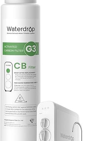 Waterdrop WD-G3-CB Filter, Replacement for WD-G3-W, WD-G3P600 and WD-G3P800-W Reverse Osmosis System, 1-year Lifetime