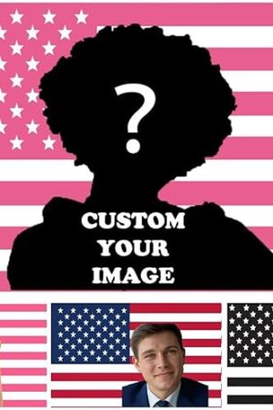 Custom Pink American Flag 3x5 Ft – Personalized Double-Sided Flag with Your Text, Photo, or Logo – Funny Tapestry Poster for Wall, Dorm, Clubs, Bars, Concerts & Parties – Great Gift for Indoor or Outdoor Decoration