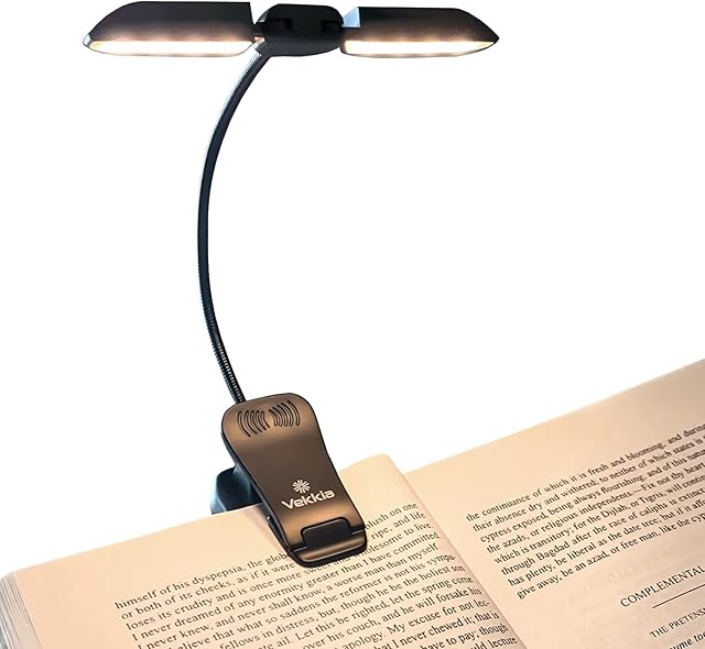 Vekkia 14 LED Rechargeable Book Light 3 Color Temperatures