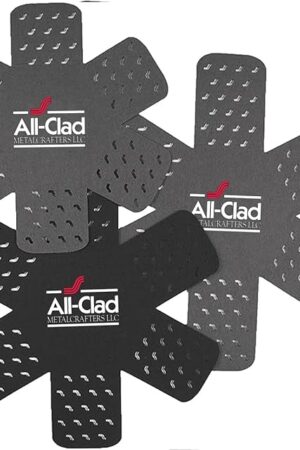 All-Clad Premium Cookware Protectors: Pot and Pan Protectors for Kitchen Organization - Perfect for Cast Iron, Steel, or Glass, (3-Piece), Black/Grey