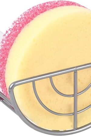 YeeBeny Kitchen Sink Suction Holder, Suction Cup Sponge Holder, Sponge Caddy - Suction Sponge Holder, Sink Organizer for Kitchen and Bathroom, Universal for Sponges and Scrubbers