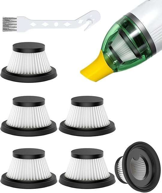 6 Pack HEPA Duck Vacuum Filter Replacement Compatible with Horsepower Duck Vacuum Cleaner as Seen on TV, Duck Vac Replacement Parts, Washable and Reusable Filters
