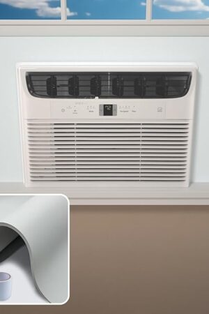 Window Air Conditioner,Side Insulated Foam Panel SBR001WHITE, Summer/Winter Heat and Draft Insulating,Two-Piece Panels Window Seal SBR (WHITE)