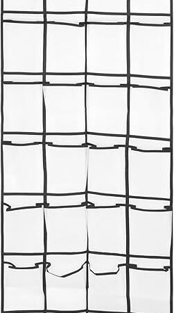 28 Large Pockets Over the Door Shoe Organzier, Hanging Shoe Organizer for Door Large Capacity Shoe Storage Bag with 4 Metal Hooks