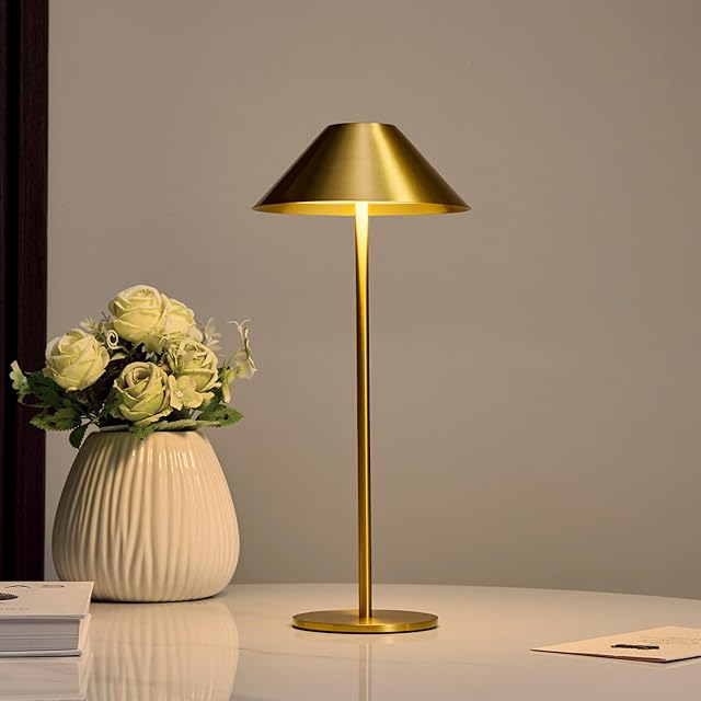 Bojim Rechargeable Cordless Table Lamp Battery Operated Touch Lamps 3 Color Dimming