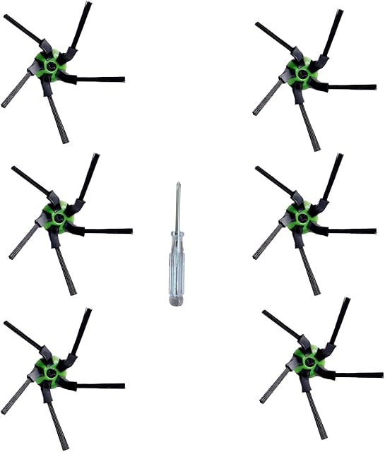 6 Pack Edge-Sweeping Side Brushes, Replacement parts for irobot Roomba S Series, Replacement Side Brushes for Roomba S9 (9110) S9 Plus S9+ (9550) Vacuum Cleaner.