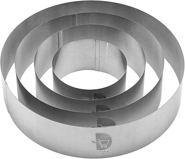 Cake Ring Set, Cake Mold Set, Pastry Ring, Mousse Ring, Ring Mold for Baking-4/6/8/10 Inch
