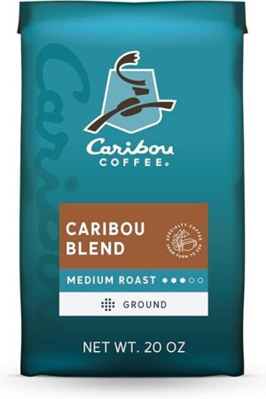 Caribou Coffee, Medium Roast Ground Coffee - Caribou Blend 20 Ounce Bag - Packaging May Vary