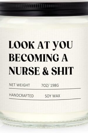 Craftique Nurse Gifts for Women Men, Nursing Student Gifts- Funny Nurse Candle- Nursing School, Nurses Graduation/Birthday Gift, Cool LPN RN Gift for Nurses, Future/New Grad