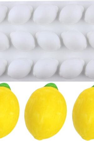 15 Cavity Lemons Silicone Chocolate Molds Lemon Mold For Chocolate Baking Mousse Cake