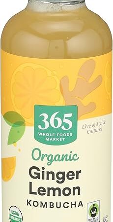 365 by Whole Foods Market Organic Ginger Lemon Kombucha, 16 FZ