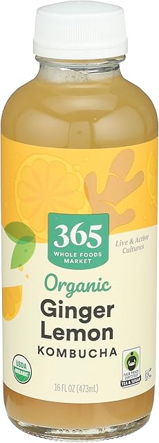 365 by Whole Foods Market Organic Ginger Lemon Kombucha, 16 FZ