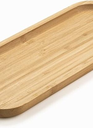 Bamboo Vanity Tray, Bathroom Counter Tray, Toilet Tank Top Tray for Organizing and Decor Display, 11.8 x 5.1 x 0.8 inch