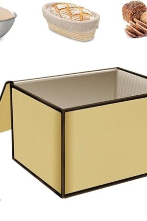 Versatile Dough Proofer Warming Box Adjustable Temperature Timer Control Bread Proofing Box Collapsible Design Sourdough Proofing Container for Making Bread