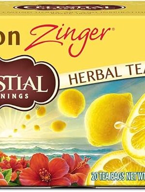 Celestial Seasonings 100% Natural Lemon Zinger Herbal Tea 20 ct