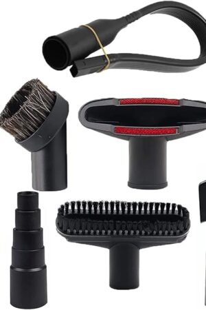 1 1/4" Vacuum Accessories and Attachments for Shop Vac Household Cleaning Vacuum Brush Attachment Nozzle Flexible Crevice Tool with 1 7/8" 1 3/8" to 1" Hose Adapter, 7 Pack