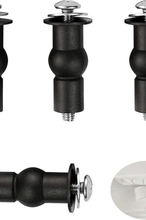 4 Pack Toilet Hinge Bolts, Universal Rubber Expansion Seat Cover Screws for Top Mounting Toilet Seat Hinges