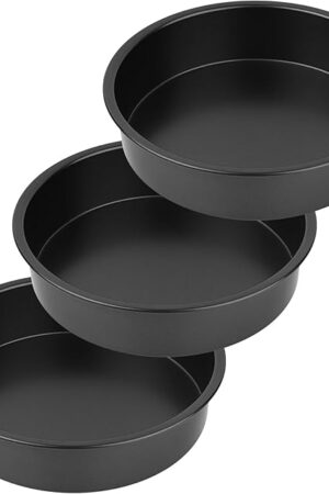 8? Round Cake Pans - 3PCS Nonstick Round Baking Cake Pan, Mold,Dish, Flan, Tin, Carbon Steel Baking Set, Essential Bakeware