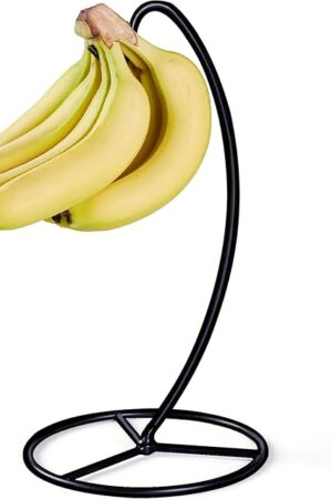Banana Holder Stand, Banana Hanger Stand Black, Metal Bananas Tree Hanger to Keep Bananas Fresh for 15LB