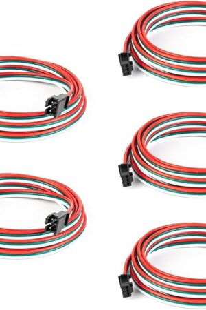BTF-LIGHTING 5 Pcs/Pack 20AWG 3 Pin JST SM Male Female Plug LED Connector 3.28FT/1m Extension Cable for WS2812B WS2811 WS2814 SK6812 FCOB RGB CCT LED Strip Lights Solderless Controller Wire
