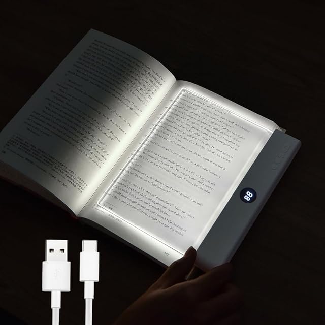 Book Light Flat Reading Light Panel Plate Lamp Book Full Page Light White