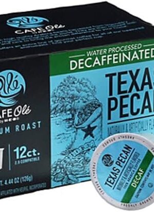 Cafe Ole Texas Pecan DECAF k-cup coffee 12. cts. (Pack of 2)