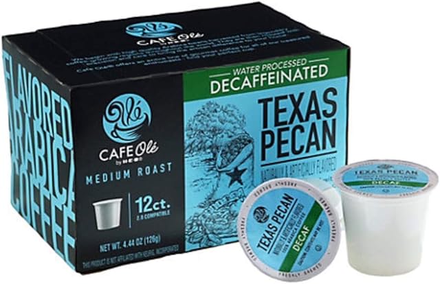 Cafe Ole Texas Pecan DECAF k-cup coffee 12. cts. (Pack of 2)