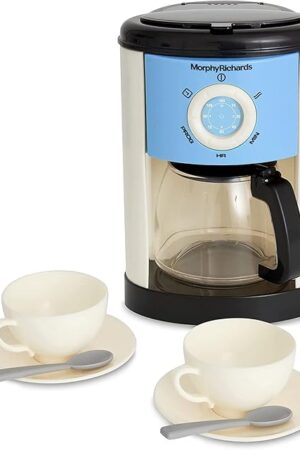 CASDON Morphy Richards Coffee Maker | Fillable Toy Coffee Maker for Children Aged 3+ | Includes Water Level Indicator & Dripping Water!