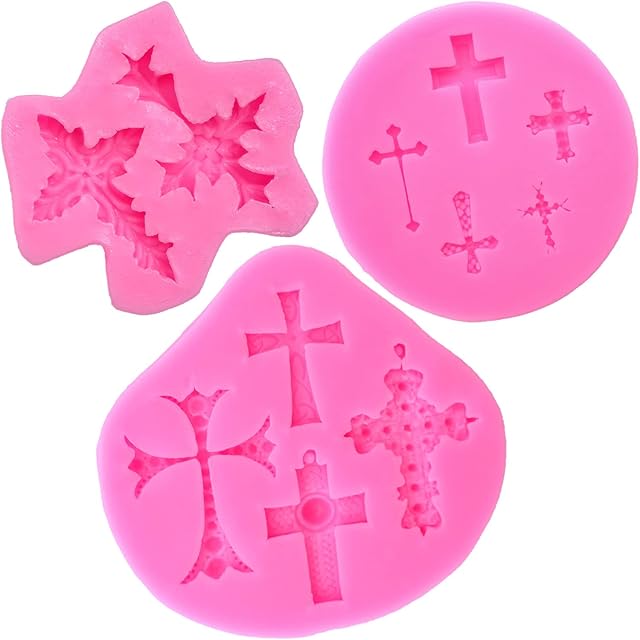 Baptism Cross Cake Silicone Mold Cake Decorations Baptism Cake Toppers Baking Mould for Baptism Party Supplies and Baby Shower